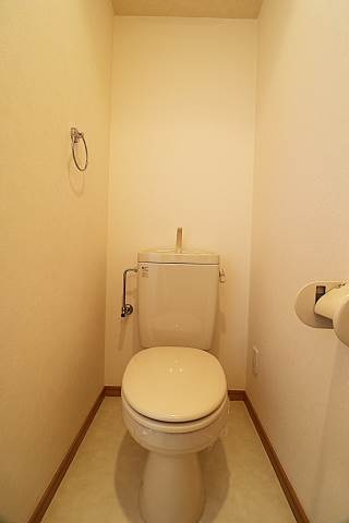 真っ白なトイレは清潔感がありますね。