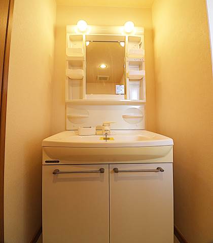 独立洗面台は忙しい朝に嬉しいですね。
