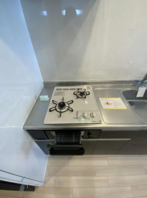 2口コンロ付きです