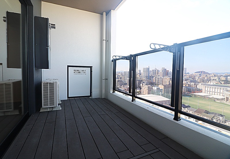 景色のいいバルコニーです。