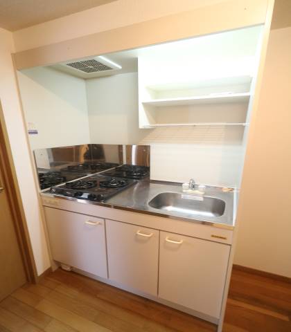 2口コンロで気分ノリノリ。