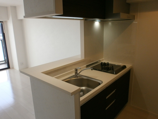 開放感のある対面キッチンですね