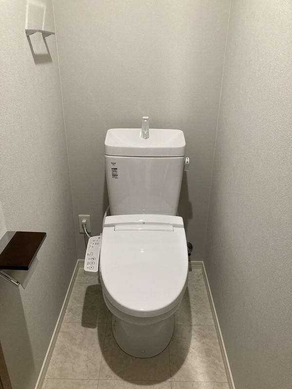 清潔感のあるトイレですね。