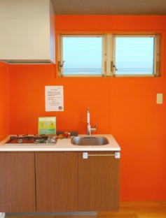 2口コンロ付きのキッチンです