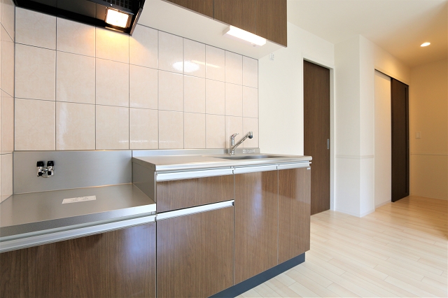 広いスペースがあるキッチンです