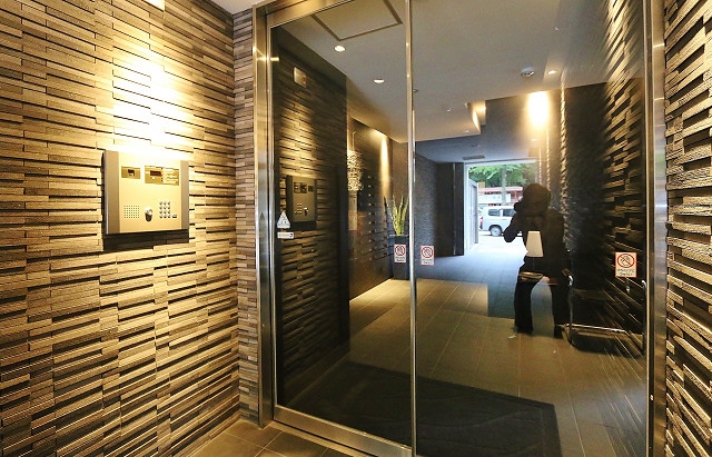 オートロックの入り口で安心