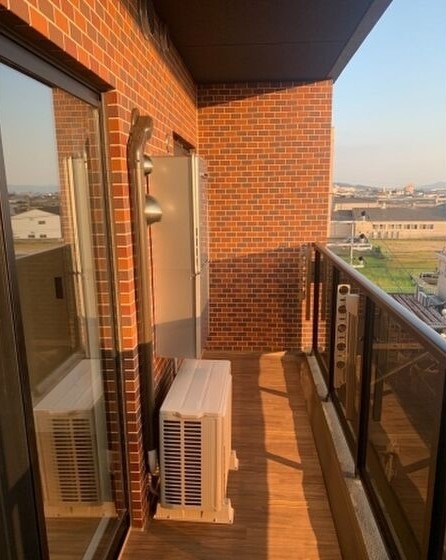 天気のいい日はこちらで洗濯物を干せます