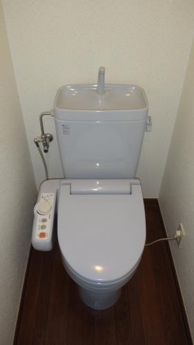 温水洗浄便座つきです。