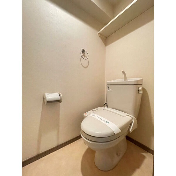 清潔感のあるトイレですね。