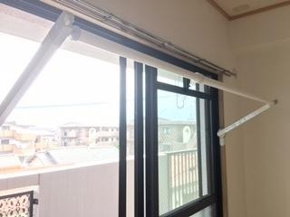 雨の日でも大丈夫な室内物干し付きです