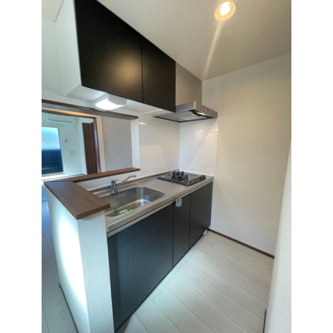 ２口コンロ付きでお料理がはかどりますね