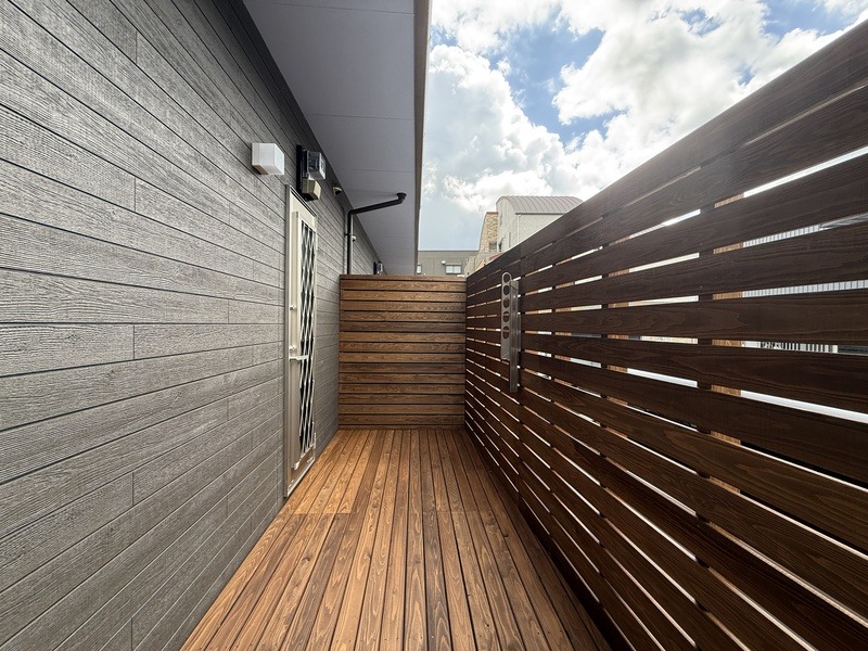 おしゃれなウッドデッキです。