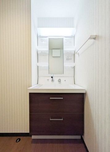 朝の支度はこちらへ。