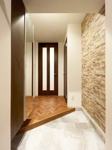 開放感のある玄関です