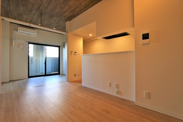 明るいリビングです