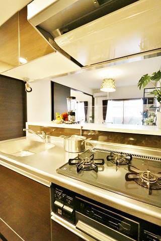 3口コンロで料理がはかどります