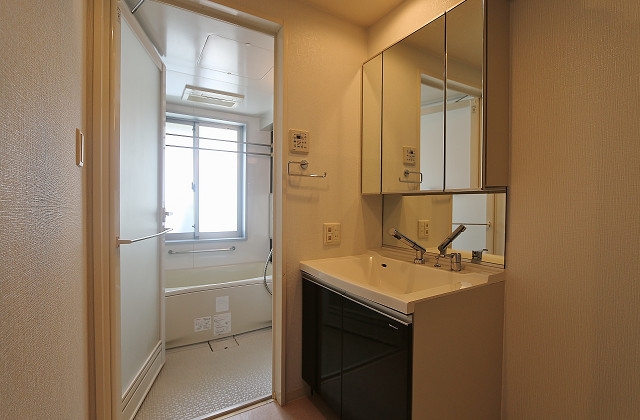 朝の身支度はこちらの独立洗面台でどうぞ
