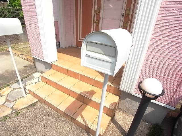 可愛らしい玄関でお出迎え