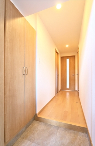 奥行きがある玄関です