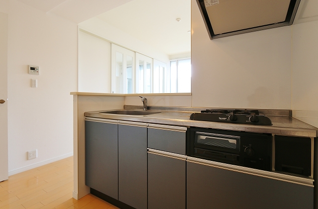 グリル付きシステムキッチンです