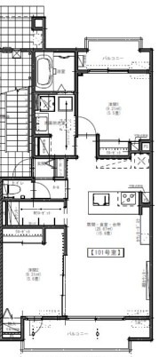 ペット相談可の広々2LDKです