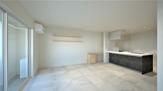 角部屋なので部屋全体が明るいです