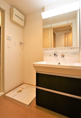 洗面ボールも大きい洗面台です