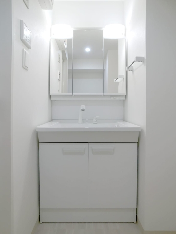 大きな洗面ボールで身支度がはかどります