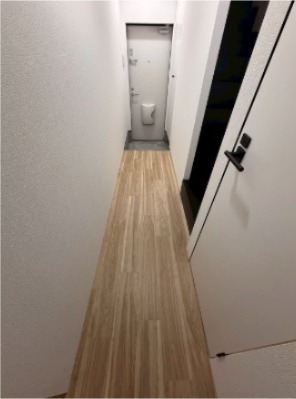明るい玄関でお出迎え。