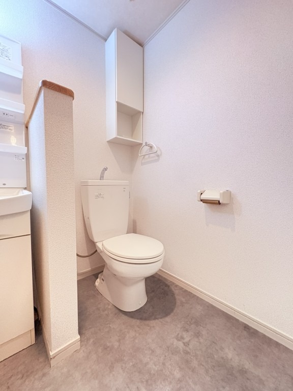 清潔感のあるトイレですね。