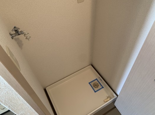 洗濯機はここ。