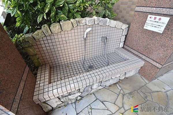 ペット専用足洗い場です