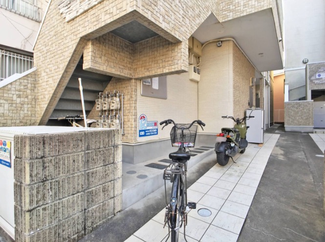 自転車を駐輪できるスペースがあります