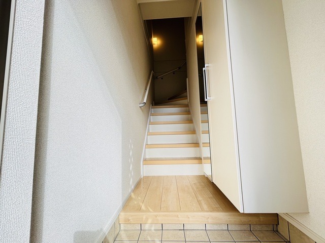 玄関はこのようになってます。