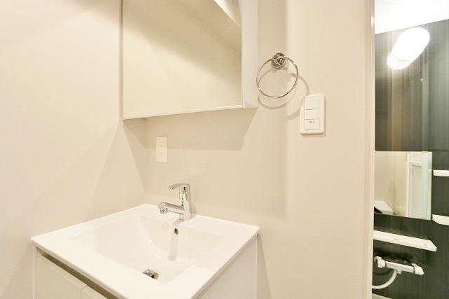 独立洗面台は嬉しいですね