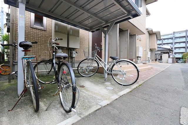 自転車はここに置けます