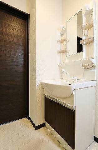 朝の身支度はこちらですね