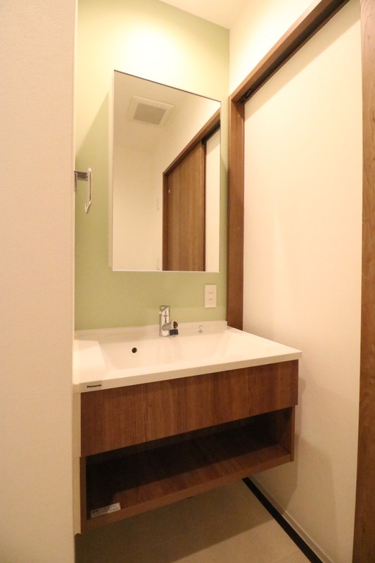 オシャレな洗面脱衣所です