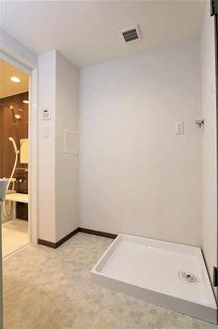 洗面所に洗濯機置場があります