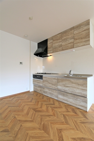 収納スペースもたっぷりとあるキッチンです