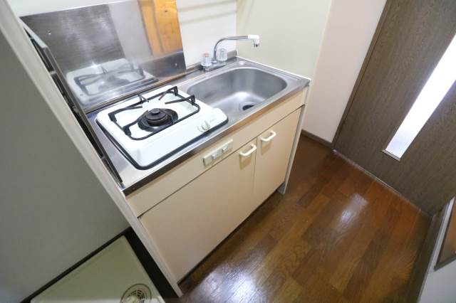 １口コンロ備え付きですよ