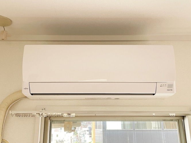 エアコン付きで快適に過ごせます