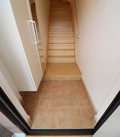 玄関ドアからの眺めです。