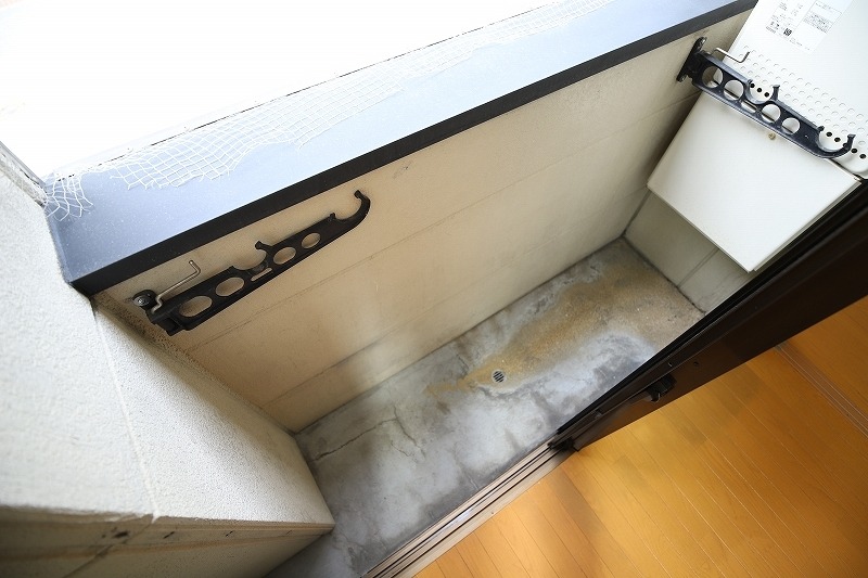 天気のいい日は洗濯物をこちらで干せます