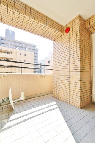 広々バルコニーで洗濯物も干せます