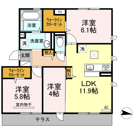 間取や内装は現状を優先します。