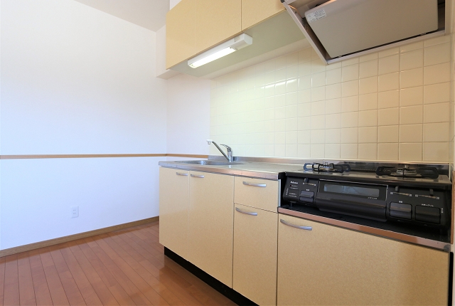 作業スペースが広く料理がはかどるキッチンです