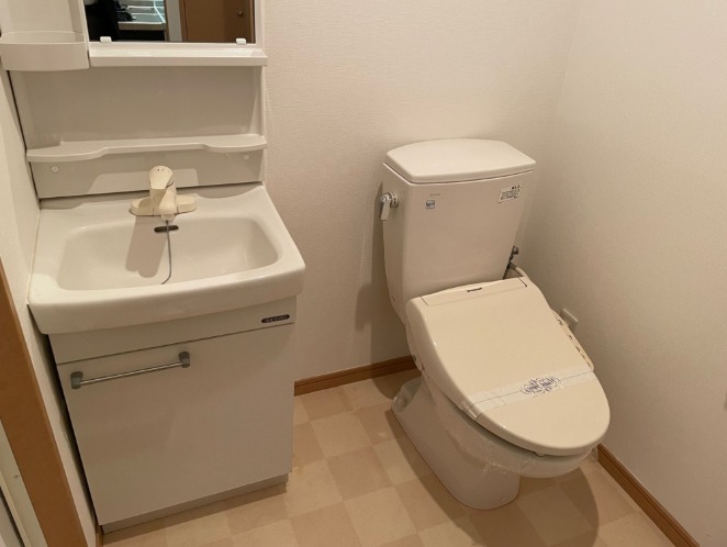 独立洗面台もしっかりと。